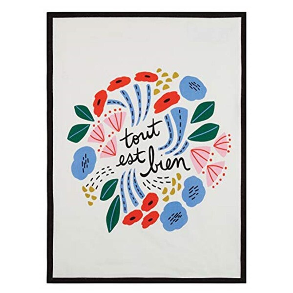 Peking Handicraft 18 x 25 in. Tout Est Bien Kitchen Towel, Multi Color, 4PK - 04EO101AC