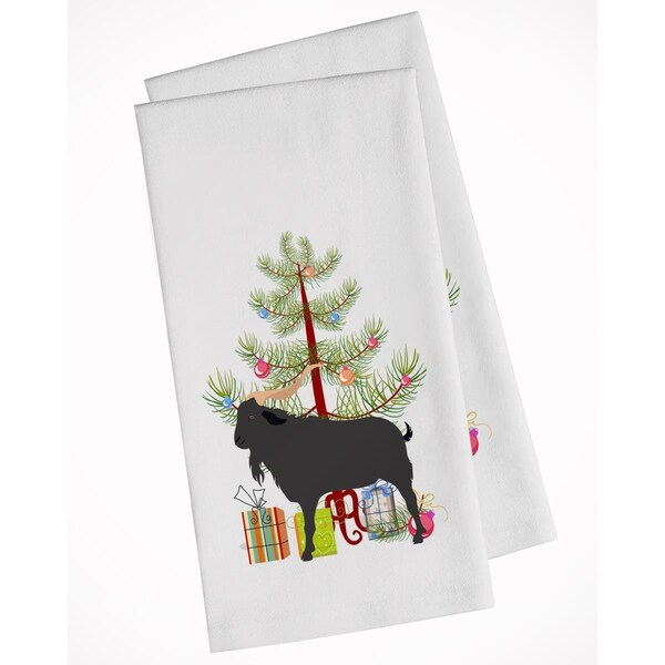 Carolines Treasures Verata Goat Christmas White Kitchen Towel, 2PK - BB9249WTKT