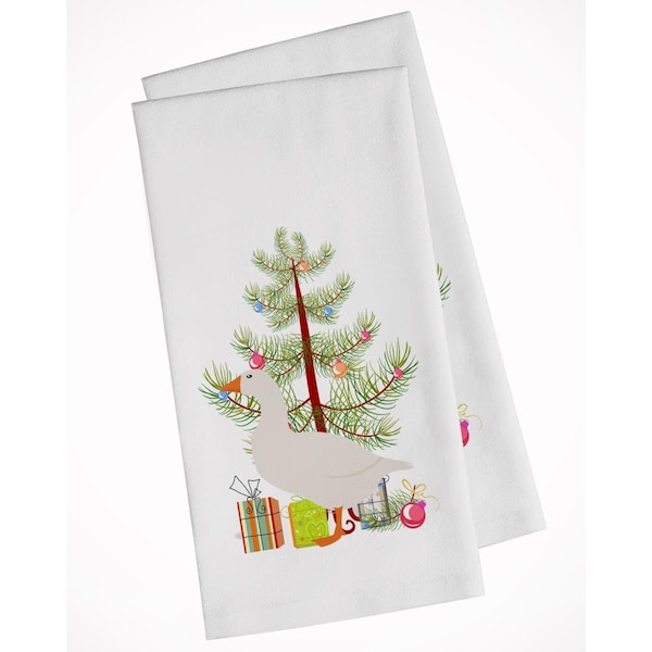 Carolines Treasures Shire Horse Christmas White Kitchen Towel, 2PK - BB9267WTKT