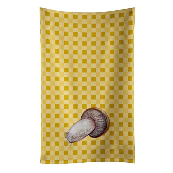 Carolines Treasures Rotkappe Mushroom on Basketweave Kitchen Towel - BB7212KTWL