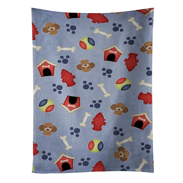 Carolines Treasures Dog House Collection Chocolate Brown Poodle Kitchen Towel - BB4035KTWL