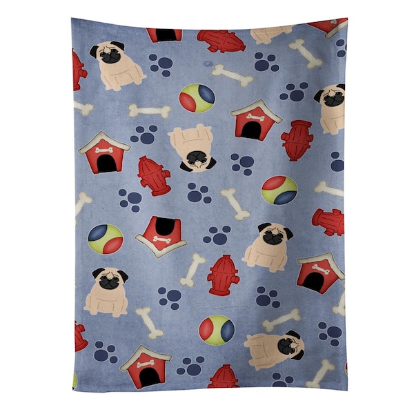 Carolines Treasures Dog House Collection Pug Fawn Kitchen Towel - BB2621KTWL
