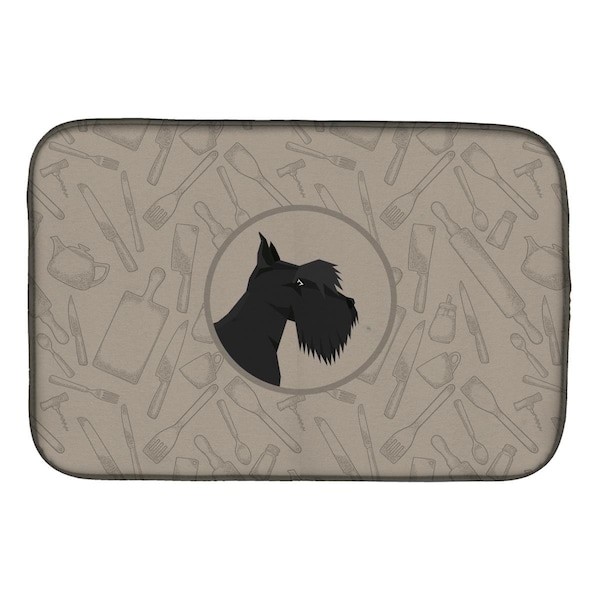 Carolines Treasures Scottish Terrier in the Kitchen Dish Drying Mat - CK2207DDM