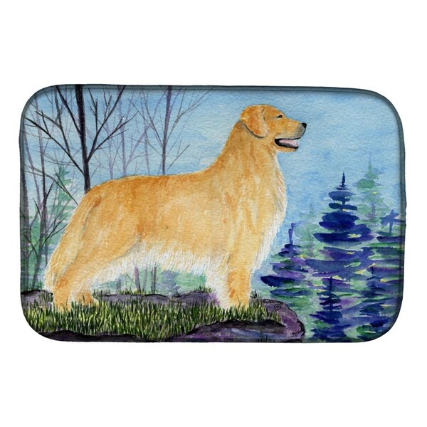 Carolines Treasures Golden Retriever Dish Drying Mat - SS8607DDM