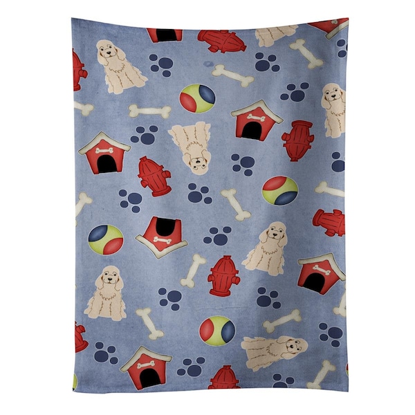 Carolines Treasures Dog House Collection Cocker Spaniel Buff Kitchen Towel - BB2707KTWL