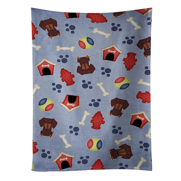 Carolines Treasures Dog House Collection Dachshund Chocolate Kitchen Towel - BB2744KTWL