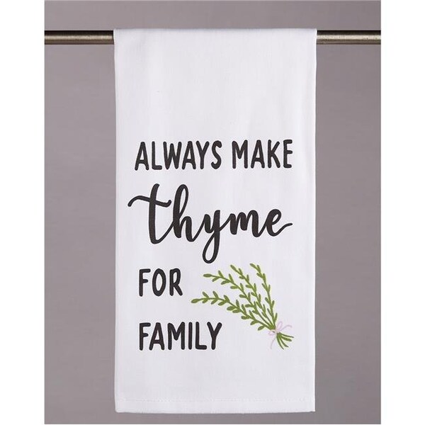 Peking Handicraft Peking Handicraft 04TG739WC Always Make Thyme Kitchen Towel - Pack of 4 - 04TG739WC