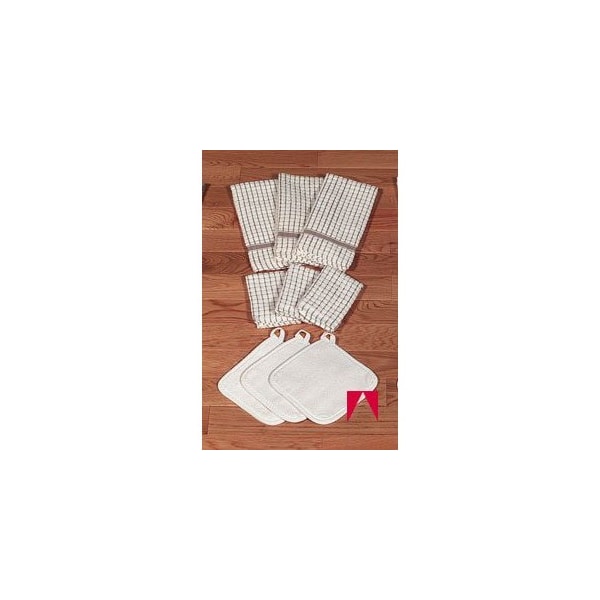 John Ritzenthaler Dish Cloth 12x13 Nat. Check, 12PK - 23200