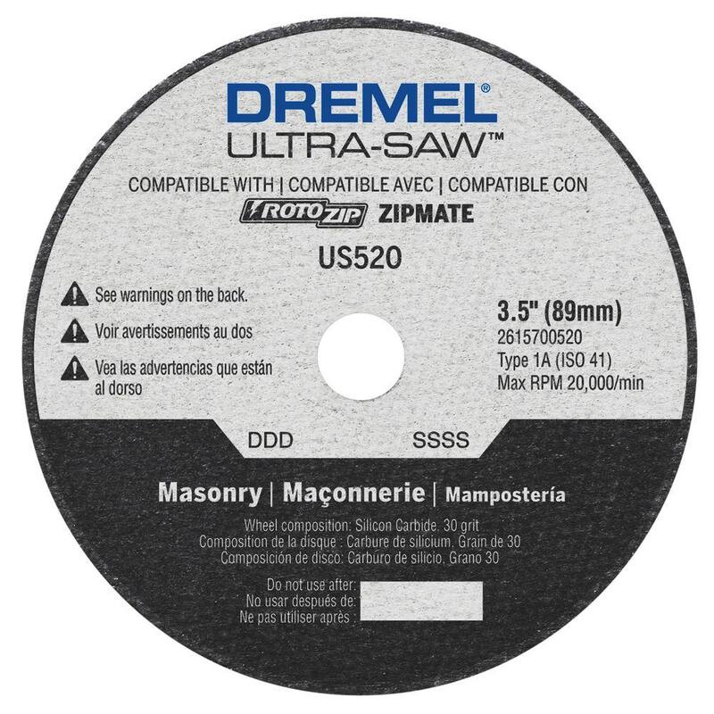 Rueda de corte para albañilería de 3.5 pulgadas Dremel Ultra-Saw - US520