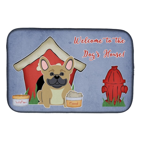 Carolines Treasures Dog House Collection French Bulldog Cream Dish Drying Mat - BB2764DDM