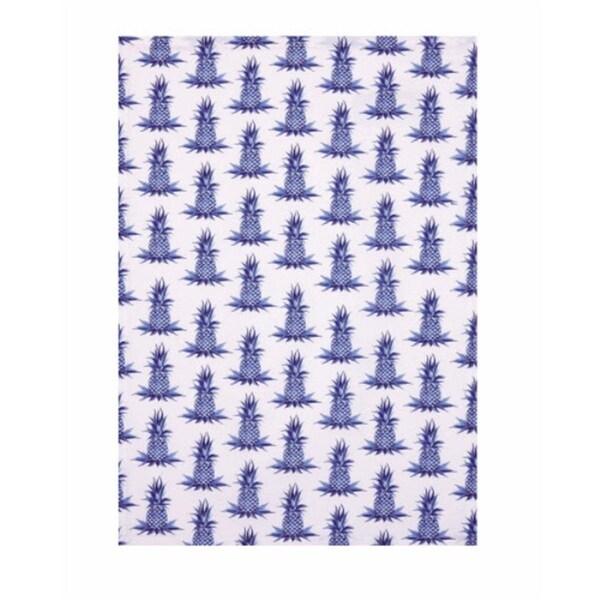 Peking Handicraft 18 x 25 in. Blue Pineaple Kitchen Towel, 4PK - 04SER558C