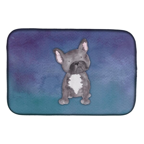 Carolines Treasures French Bulldog Watercolor Dish Drying Mat - BB7395DDM