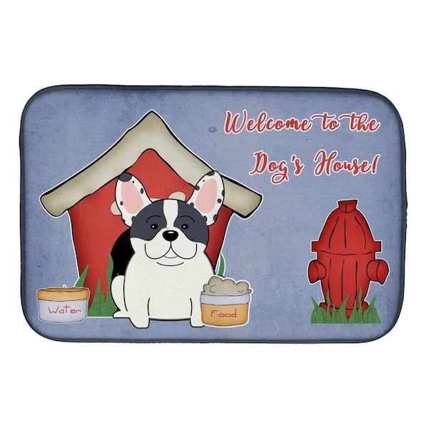 Carolines Treasures Dog House Collection French Bulldog Piebald Dish Drying Mat - BB2765DDM