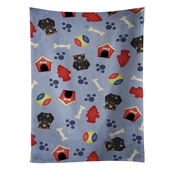 Carolines Treasures Dog House Collection Wire Haired Dachshund Dapple Kitchen Towel - BB2741KTWL