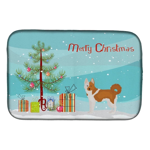 Carolines Treasures Nordic Spitz Christmas Tree Dish Drying Mat - CK3475DDM