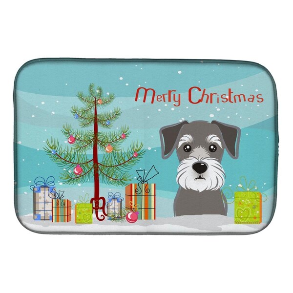 Carolines Treasures Christmas Tree & Schnauzer Dish Drying Mat - BB1578DDM