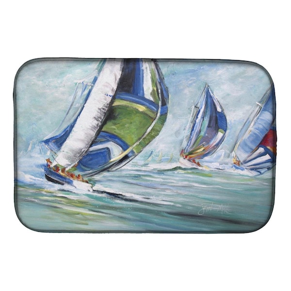 Carolines Treasures Boat Race Dish Drying Mat - JMK1030DDM