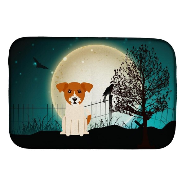 Carolines Treasures Halloween Scary Jack Russell Terrier Dish Drying Mat - BB2298DDM