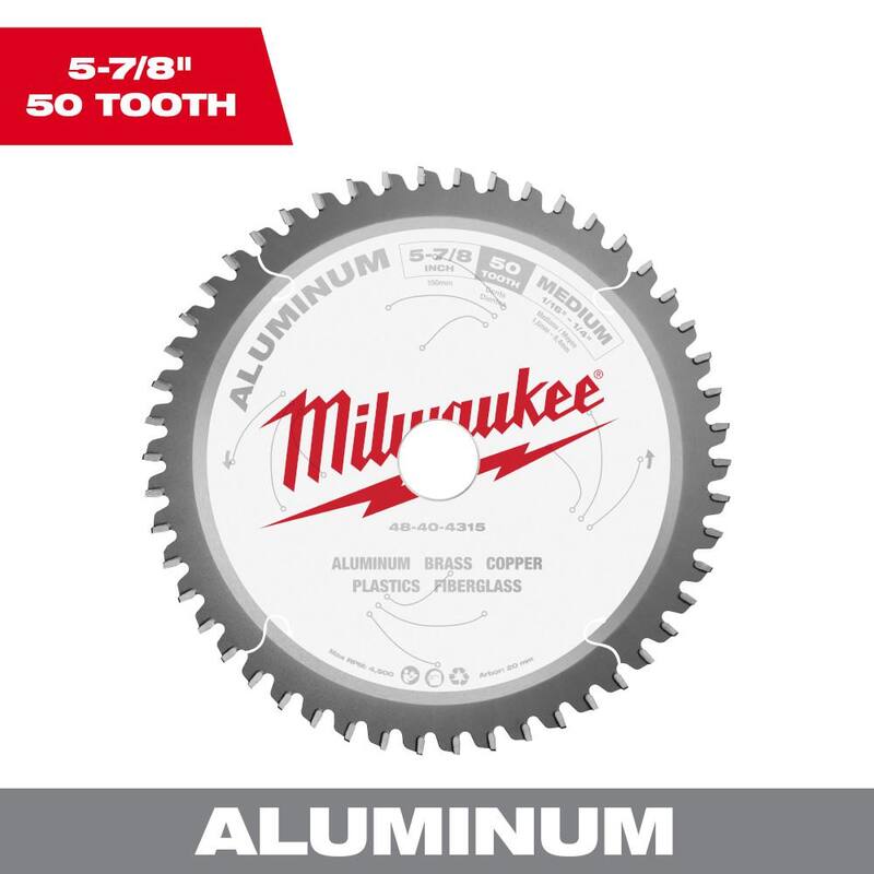 Disco de sierra circular para corte de aluminio con dientes de carburo de 5-7/8 pulgadas x 50 Milwaukee - 48-40-4315
