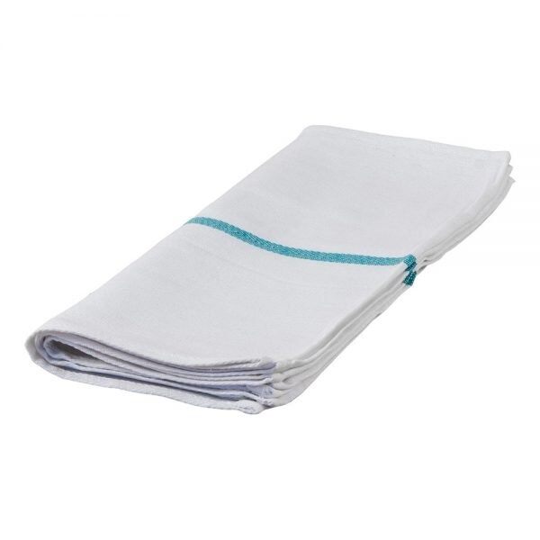 M&B Absorbents Herringbone Kitchen Towel, Green Stripe, 15 in.x26 in., 1200PK - HKT-1526-B1200
