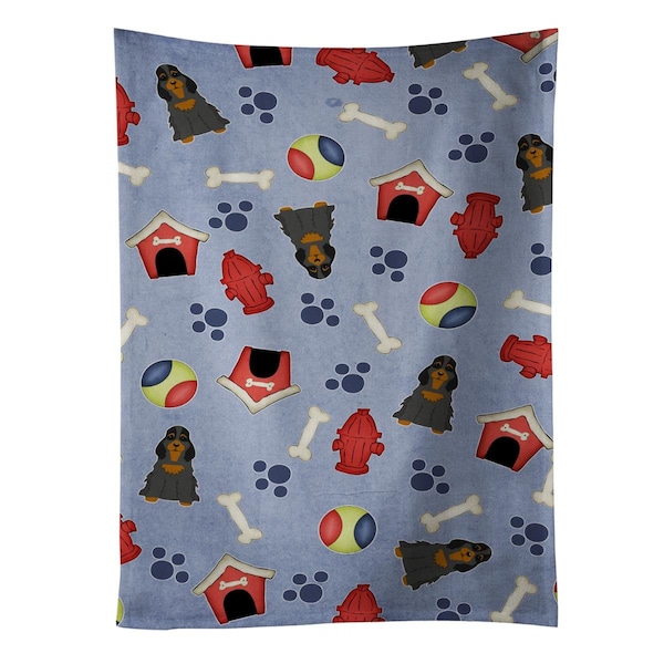 Carolines Treasures Dog House Collection Cocker Spaniel Black Tan Kitchen Towel - BB2706KTWL