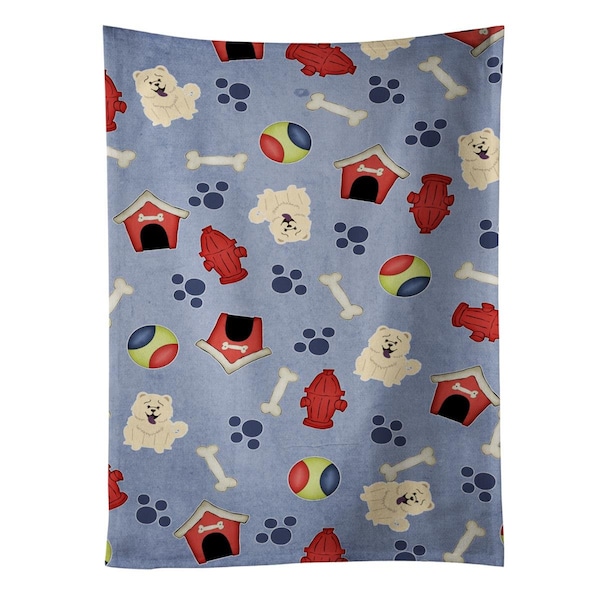 Carolines Treasures Dog House Collection Chow Chow White Kitchen Towel - BB2753KTWL