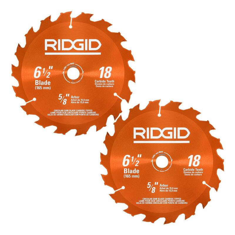 RIDGID Hoja de sierra circular de 6-1/2 pulgadas (2 piezas) - AC612N-AC612N