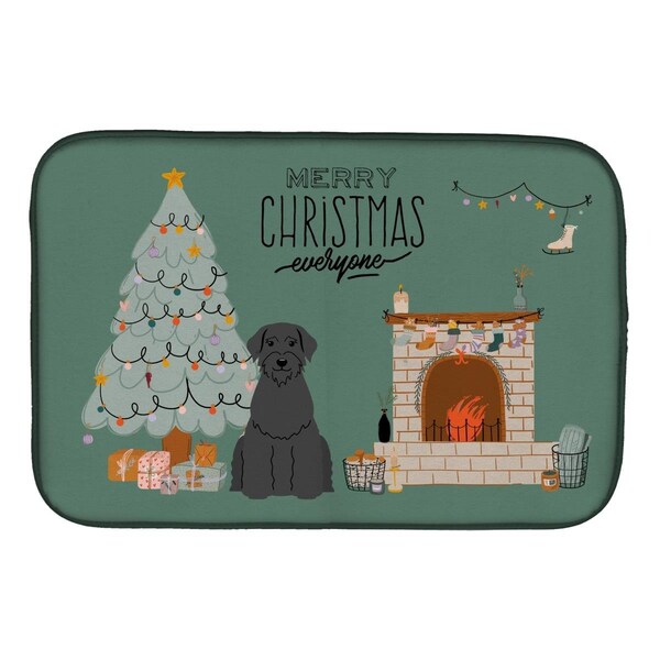 Carolines Treasures 14 x 21 in. Giant Schnauzer Christmas Everyone Dish Drying Mats - CK7629DDM