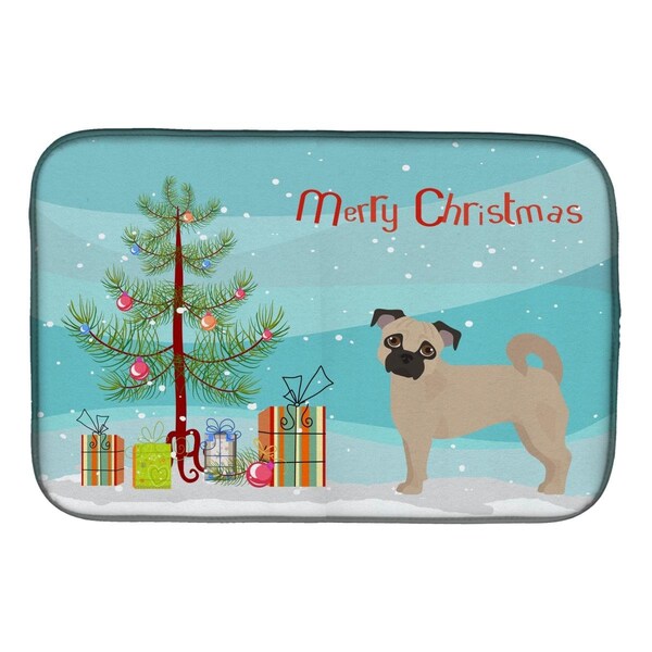 Carolines Treasures Fawn Chug Christmas Tree Dish Drying Mat - CK3821DDM
