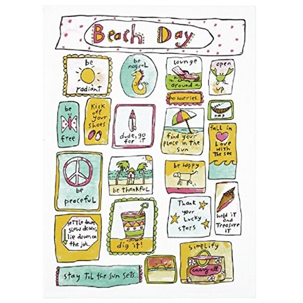 Peking Handicraft Beach Day Flour Sack Kitchen Hand Towel, 4PK - 04SGR32WC