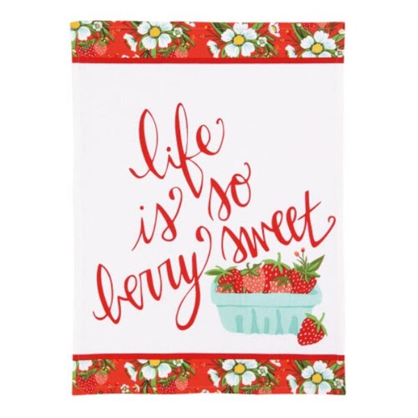 Peking Handicraft 18 x 25 in. Strawberry Fields II Kitchen Towel, 4PK - 04IP60BC