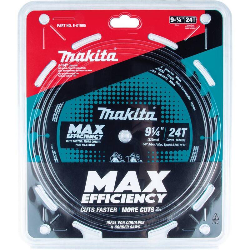 Makita 9-1/4 pulgadas 24T Carburo Punta Máxima Eficiencia Ultra-Delgada Hoja de Sierra Circular, para Estructuras - E-01965