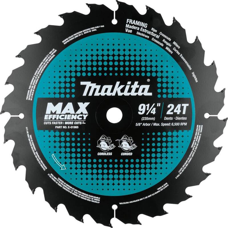 Makita 9-1/4 pulgadas 24T Carburo Punta Máxima Eficiencia Ultra-Delgada Hoja de Sierra Circular, para Estructuras - E-01965