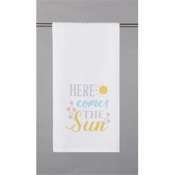 Peking Handicraft 18 x 25 in. Here Comes the Sun Kitchen Towel, 4PK - 04TG1097WC