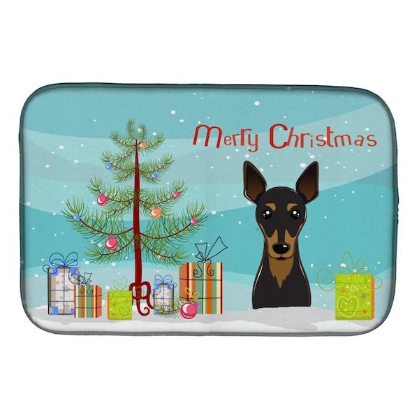 Carolines Treasures Christmas Tree & Min Pin Dish Drying Mat - BB1612DDM