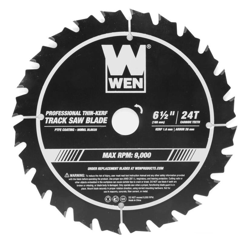 Hoja de sierra circular profesional de 6.5 pulgadas, 24 dientes de carburo y delgada con revestimiento de PTFE - BL6525.