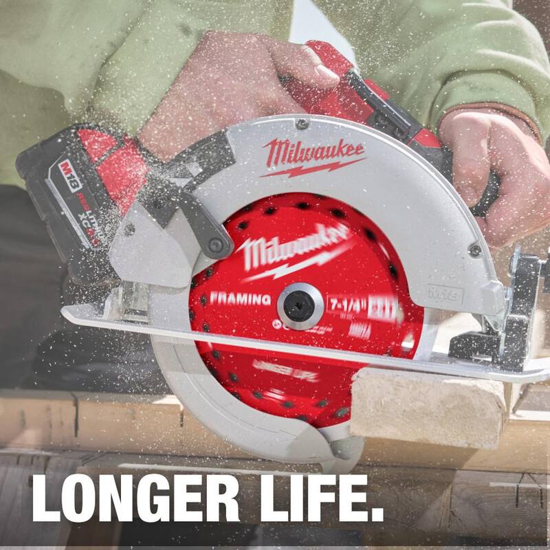 Milwaukee 7-1/4 pulgadas x 24 dientes de carburo de tungsteno Hoja de sierra circular para enmarcar (paquete de 25) - 48-40-1720