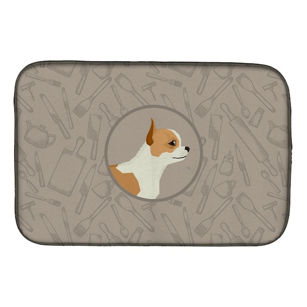 Carolines Treasures Chihuahua in the Kitchen Dish Drying Mat - CK2177DDM