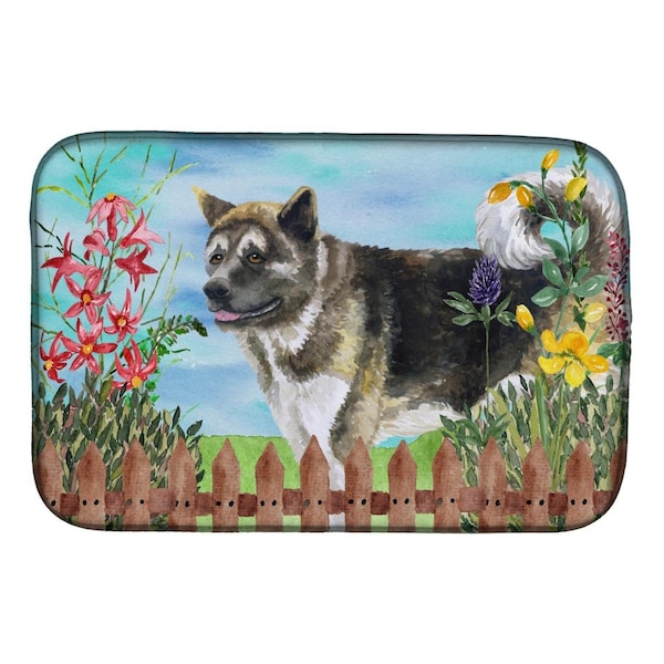 Carolines Treasures American Akita Spring Dish Drying Mat - CK1231DDM