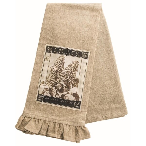 Heritage Lace 18 x 26 in. Vintage Garden Tea Towel, Natural - VG-011