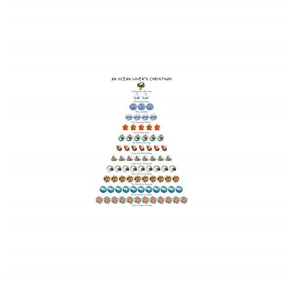 Tarifa 18 x 26 in. An Ocean Lovers Christmas Kitchen Towel, Multi Color, 6PK - TA3689160