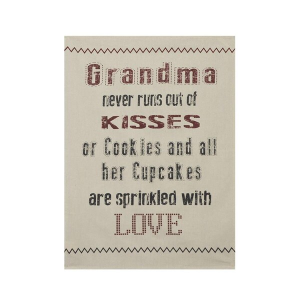 Heritage Lace 18 x 26 in. Farmhouse Tea Towel Set - Grandma - FH-006