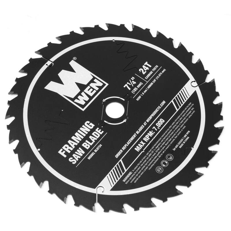 Hoja de sierra para cuadros profesionales de 7.25 pulgadas y 24 dientes de carburo para sierras ingleteadoras y sierras circulares - BL0724