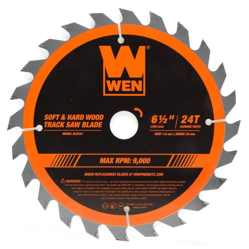 WEN 6.5 pulgadas 24 dientes punta de carburo hoja para sierra de riel - BL6501
