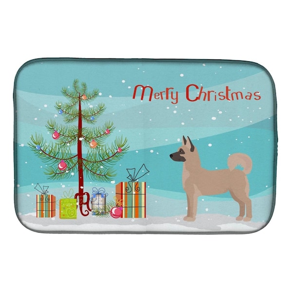 Carolines Treasures Akita Shepherd Christmas Tree Dish Drying Mat - CK3799DDM