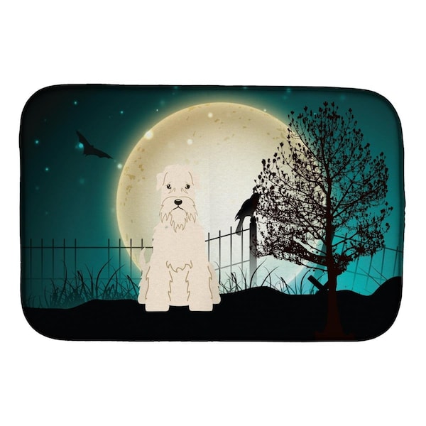 Carolines Treasures Halloween Scary Soft Coated Wheaten Terrier Dish Drying Mat - BB2251DDM