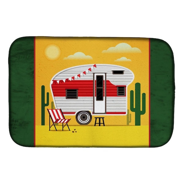 Carolines Treasures Greatest Adventure Retro Camper Desert Dish Drying Mat - BB5479DDM