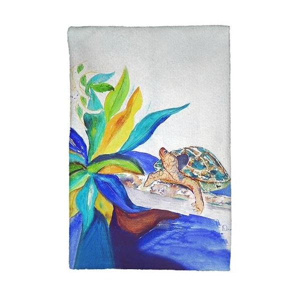 Betsy Drake Betsy Drake KT1071 Turtle & Lily Kitchen Towel - KT1071