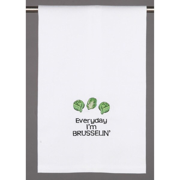 Tarifa 16 x 25 in. Everyday I M Brusselin Kitchen Towel, 4PK - TA3678859