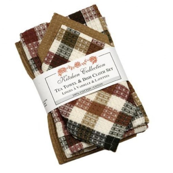 Mr. Mjs Trading 2 Tea Towels Plus 2 Dish Cloths Set, Cambridge - AG-32210